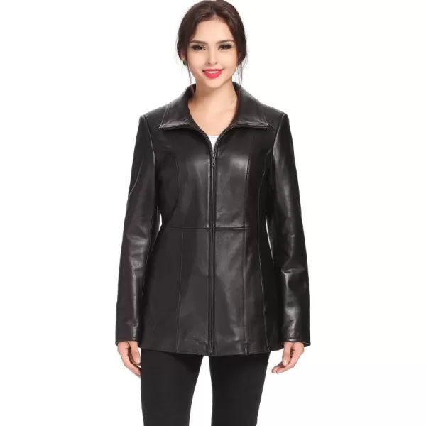 BGSD Women Becca Lambskin Leather Jacket Regular amp Plus Size amp PetiteBlack