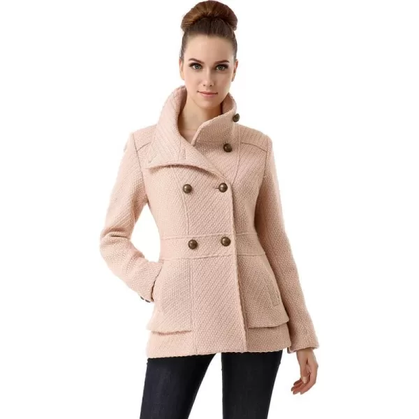 BGSD Women Cheri Wool Boucle CoatBlush