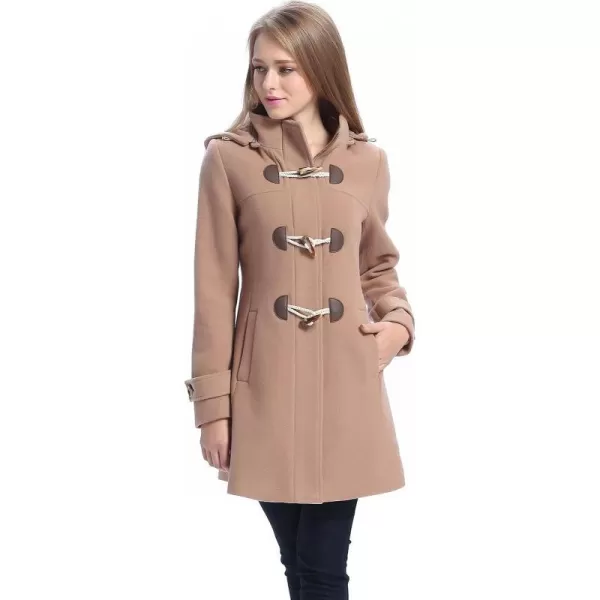 BGSD Women Daisy Wool Toggle Coat Regular amp Plus Size amp PetiteCamel