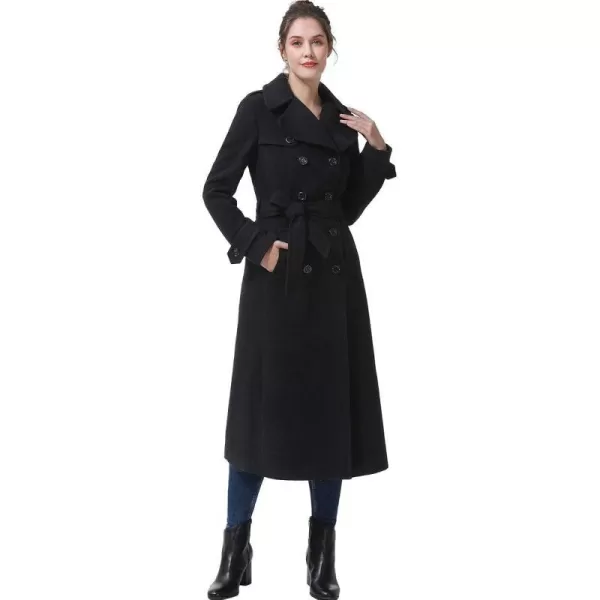 BGSD Women Dee Full Length Long Wool Trench Coat Regular amp Plus Size amp PetiteBlack