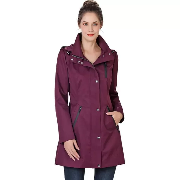 BGSD Women Easton Waterproof Hooded Anorak Rain Jacket  Regular amp Plus SizeGrape Wine