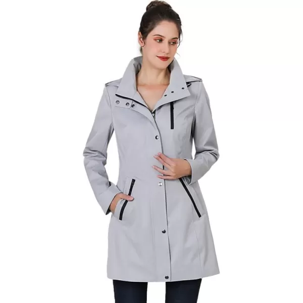 BGSD Women Easton Waterproof Hooded Anorak Rain Jacket  Regular amp Plus SizeGray