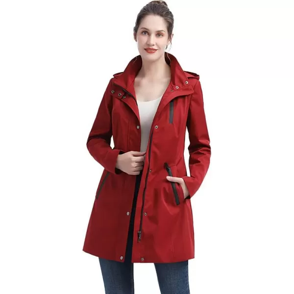 BGSD Women Easton Waterproof Hooded Anorak Rain Jacket  Regular amp Plus SizeRed