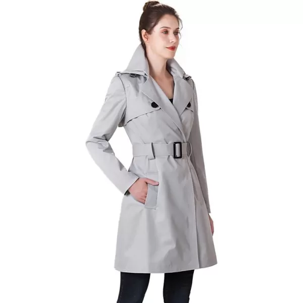 BGSD Women Gabby Waterproof Hooded Trench Coat  Regular amp Plus SizeGray