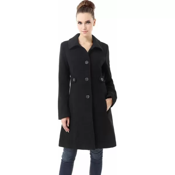 BGSD Women Heather Wool Walking Coat Regular amp Plus Size amp PetiteBlack