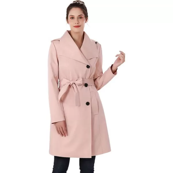 BGSD Women Jessie Waterproof Hooded Trench Coat  Regular amp Plus SizeBlush