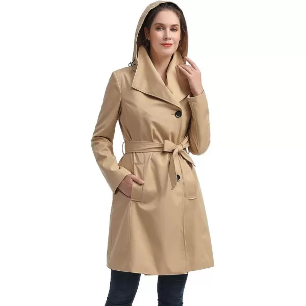 BGSD Women Jessie Waterproof Hooded Trench Coat  Regular amp Plus SizeTan