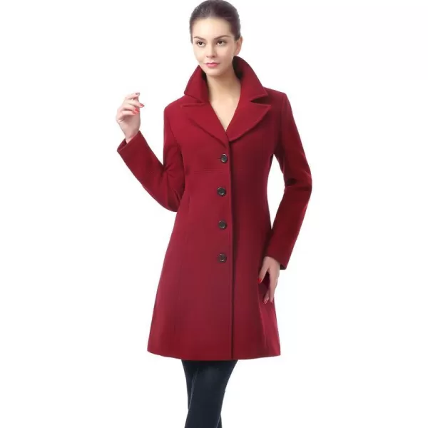 BGSD Women Joan Wool Walking Coat Regular amp Plus Size amp PetiteWine