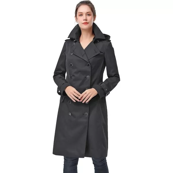 BGSD Women Karla Waterproof Trench Coat  Regular amp Plus SizeBlack