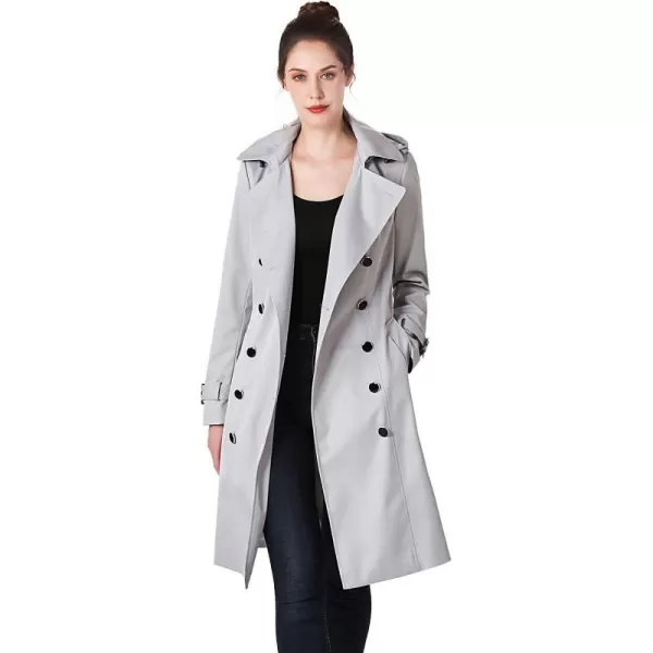 BGSD Women Karla Waterproof Trench Coat  Regular amp Plus SizeGray