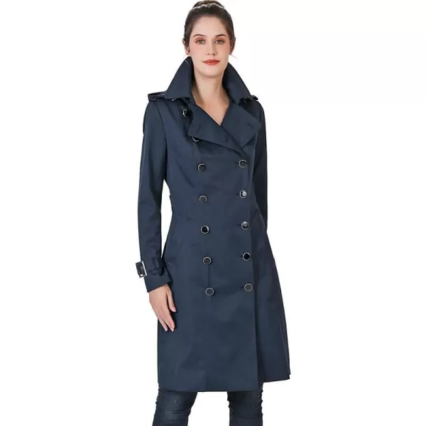 BGSD Women Karla Waterproof Trench Coat  Regular amp Plus SizeNavy