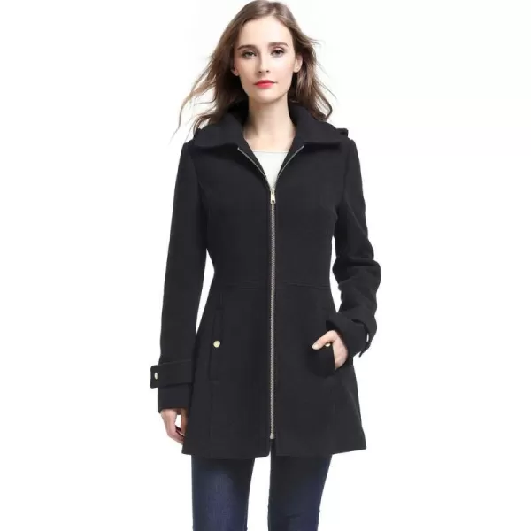 BGSD Women Lina Wool Hooded Parka Coat Regular amp Plus SizeBlack