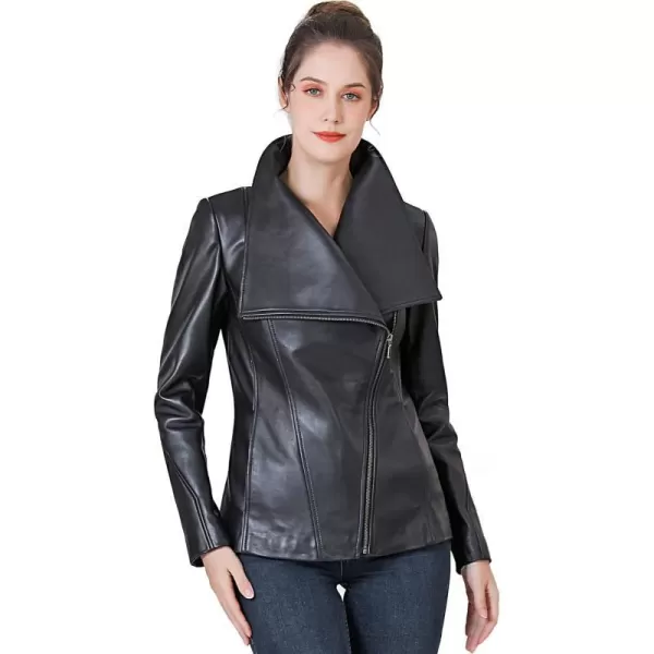 BGSD Women Mara Lambskin Leather Jacket Regular amp Plus Size amp PetiteBlack