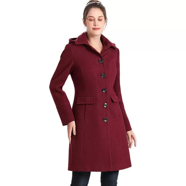 BGSD Women Mea Wool Walker Coat Regular amp Plus Size amp PetiteRosewood