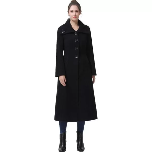 BGSD Women Mia Full Length Long Wool Coat Regular amp Plus Size amp PetiteBlack