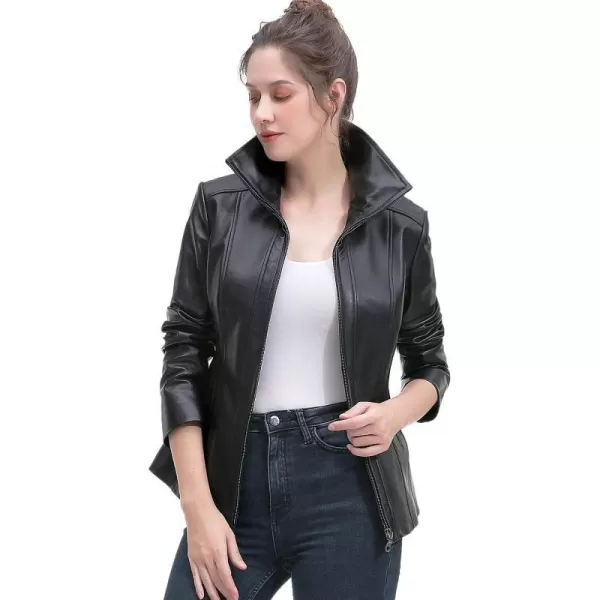 BGSD Women New Zealand Lambskin Leather Jacket Regular amp Plus Size amp PetiteBlack