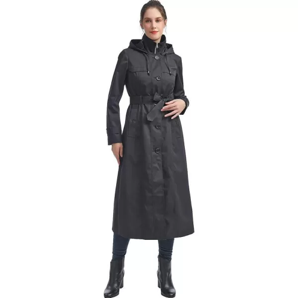 BGSD Women Paula Waterproof Hooded Long Rain Coat Outdoor Windbreaker Jacket  Regular amp Plus SizeBlack