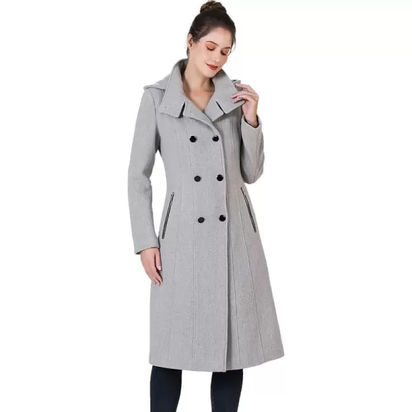 BGSD Women Ren Wool Stand Collar Walker Coat Regular amp Plus Size amp PetiteGray