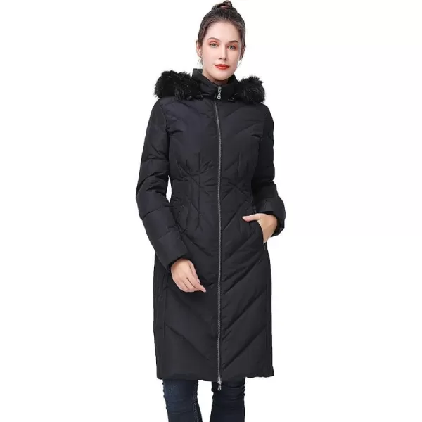 BGSD Women Waterproof Hooded Long Down Coat Novelty Winter Jacket  Regular amp Plus SizeBlack