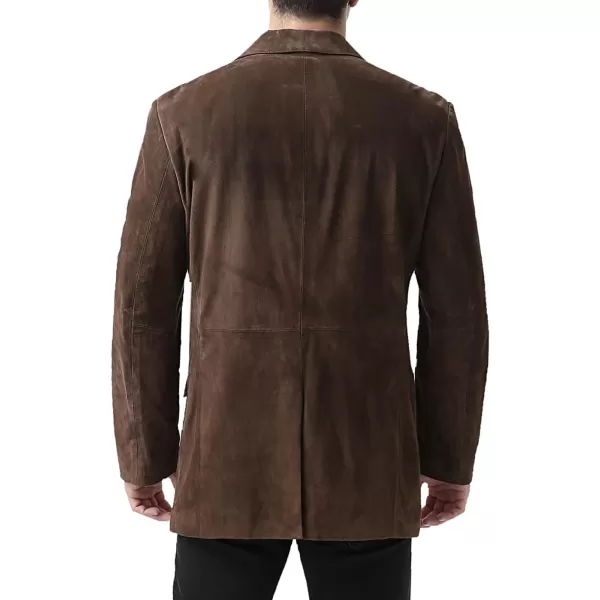 BGSD Men Cliff 2Button Suede Leather Blazer Sport Coat Jacket Also available in Big and Tall and ShortBrown