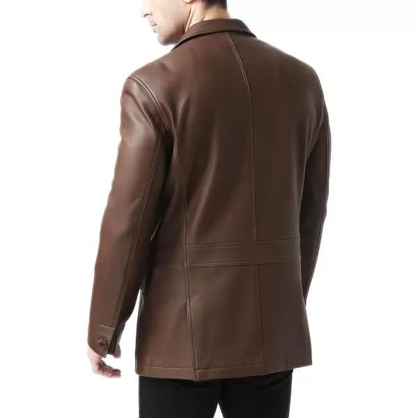 BGSD Men Jacob 2Button New Zealand Lambskin Leather Blazer Sport Coat Jacket Also available in Big and Tall and ShortCognac