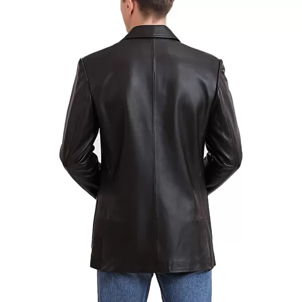 BGSD Men Kai 2Button Lambskin Leather Blazer Sport Coat Jacket Also available in Big and Tall and ShortBlack