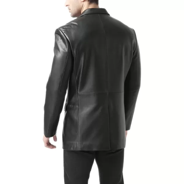 BGSD Men Richard Classic Leather Blazer Lambskin Sport Coat Jacket Regular Big ampamp Tall and ShortBlack