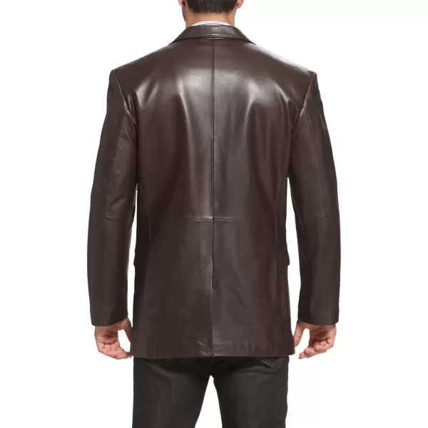 BGSD Men Richard Classic Leather Blazer Lambskin Sport Coat Jacket Regular Big ampamp Tall and ShortBrown