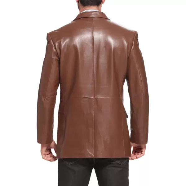 BGSD Men Richard Classic Leather Blazer Lambskin Sport Coat Jacket Regular Big ampamp Tall and ShortCognac