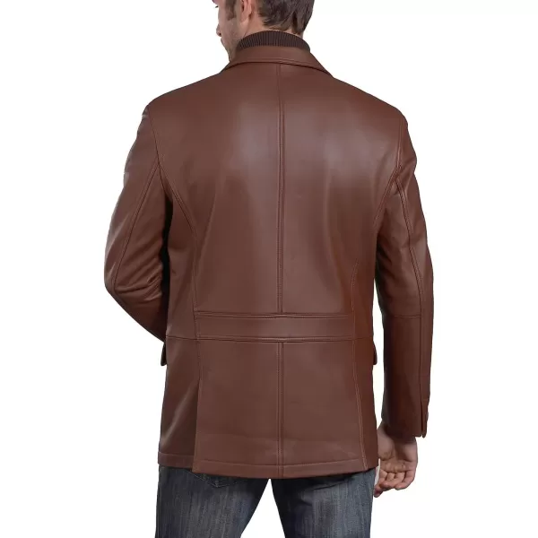 BGSD Men Grant 2Button Leather Blazer Sport Coat Jacket Also available in Big and Tall and ShortHazelnut