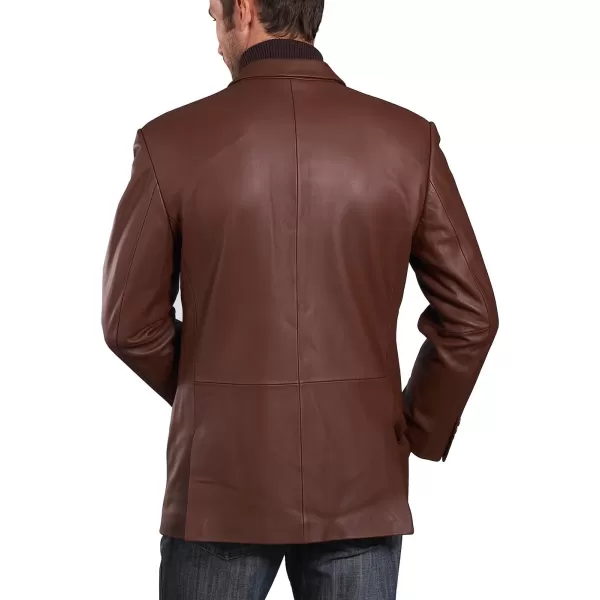 BGSD Men Noah 2Button Lambskin Leather Blazer Sport Coat Jacket Also available in Big and Tall and ShortHazelnut