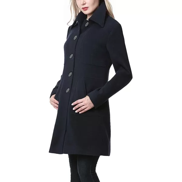 BGSD Women Anna Wool Blend Walking Coat Also available in Plus Size and PetiteBlack