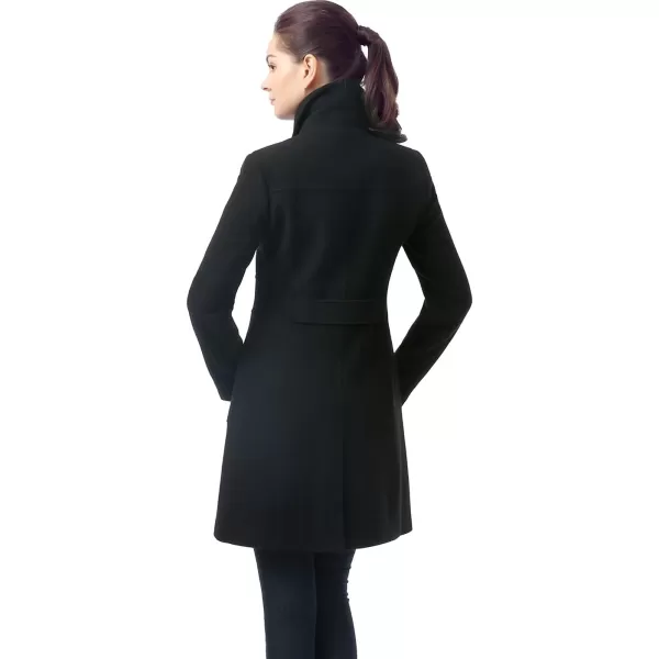 BGSD Women Elizabeth Wool Blend Walking Coat Also available in Plus Size and PetiteBlack