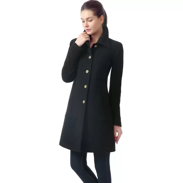 BGSD Women Elizabeth Wool Blend Walking Coat Also available in Plus Size and PetiteBlack