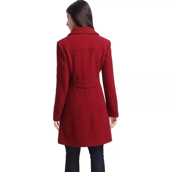 BGSD Women Elizabeth Wool Blend Walking Coat Also available in Plus Size and PetiteWine