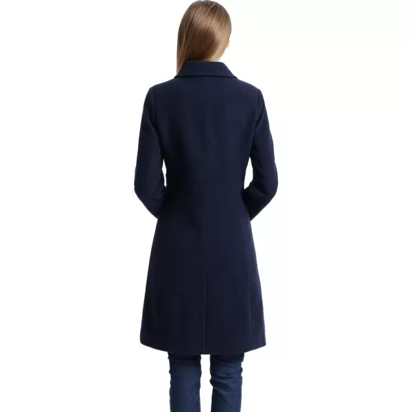 BGSD Women Heather Wool Blend Walking Coat Also available in Plus Size and PetiteNavy