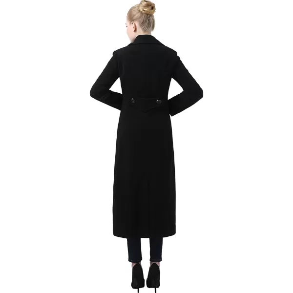 BGSD Women Jeanette Long Wool Blended Single Breasted Maxi Walking Coat Also available in Plus Size and PetiteBlack