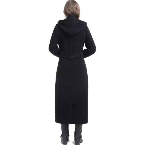 BGSD Women Mariel Wool Blend Hooded Long Walking Coat Also available in Plus Size and PetiteBlack