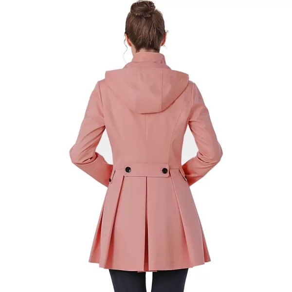 BGSD Women Nicole Waterproof Hooded Fit ampamp Flare Trench Coat  Regular ampamp Plus SizeGuava