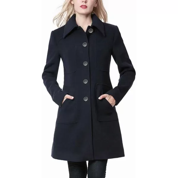 BGSD Women Anna Wool Blend Walking Coat Also available in Plus Size and PetiteBlack