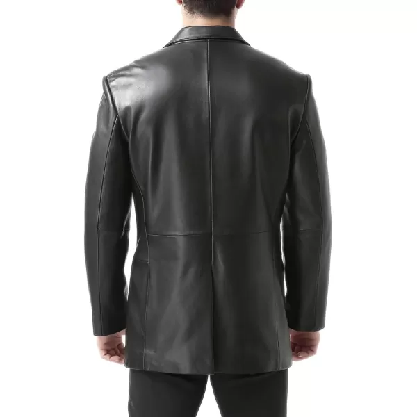 imageBGSD Men Edward 2Button Lambskin Leather Blazer Sport Coat Jacket Also available in Big and Tall and ShortBlack