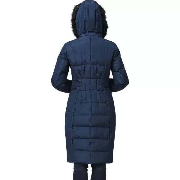 imageBGSD Women Waterproof Hooded Long Down Coat Novelty Winter Jacket  Regular ampamp Plus SizeNavy