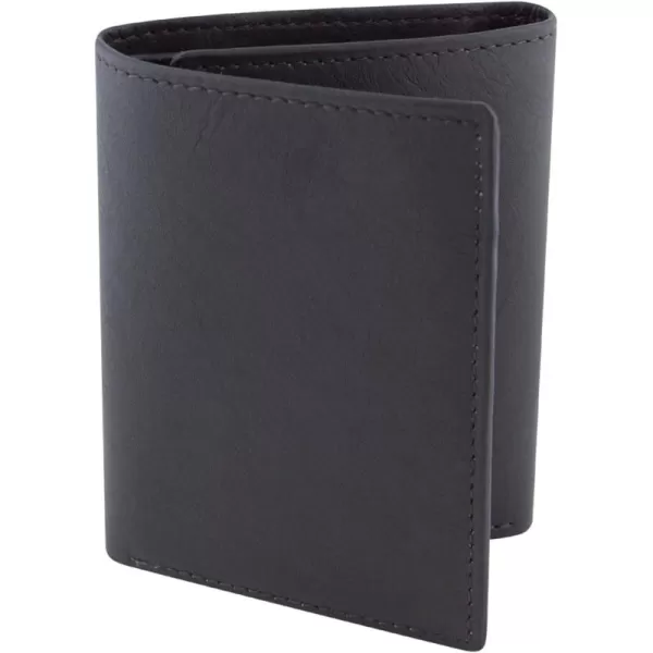 imageBGSD Mens Dark Brown Classic Leather Trifold Wallet