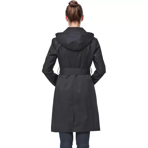 imageBGSD Women Aleah Waterproof Hooded Trench Coat  Regular ampamp Plus SizeBlack