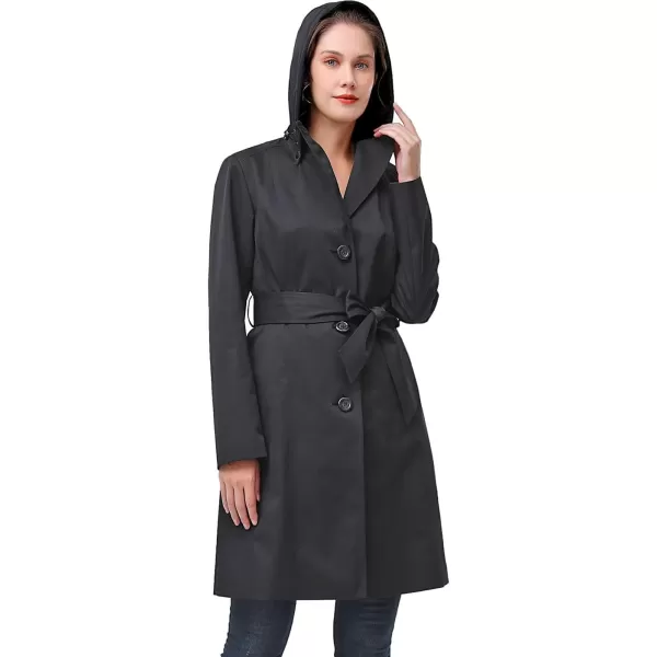 imageBGSD Women Aleah Waterproof Hooded Trench Coat  Regular ampamp Plus SizeBlack