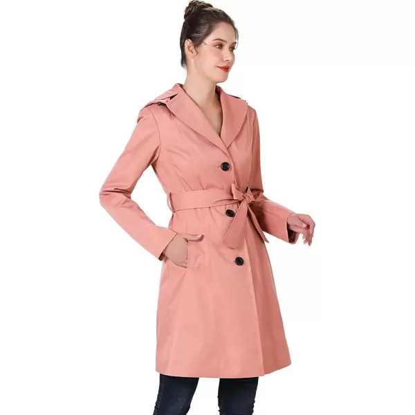 imageBGSD Women Aleah Waterproof Hooded Trench Coat  Regular ampamp Plus SizeGuava