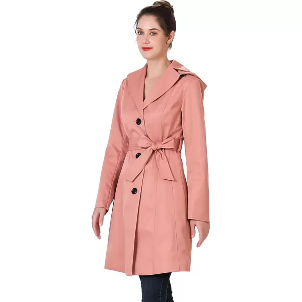 imageBGSD Women Aleah Waterproof Hooded Trench Coat  Regular ampamp Plus SizeGuava