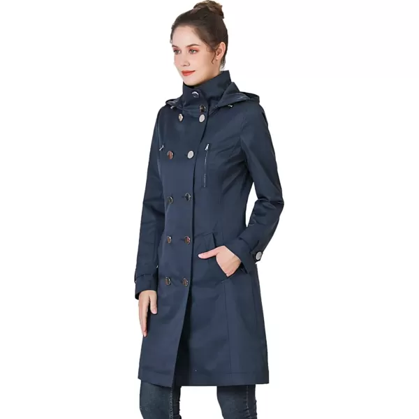 imageBGSD Women Amari Waterproof Hooded Trench Coat  Regular ampamp Plus SizeNavy