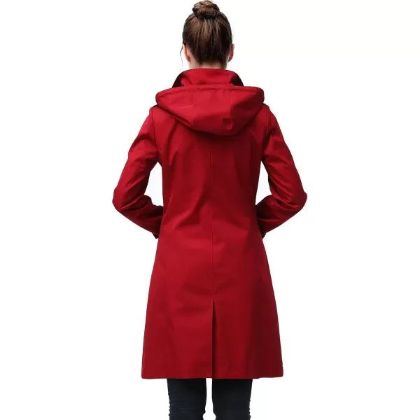 imageBGSD Women Amari Waterproof Hooded Trench Coat  Regular ampamp Plus SizeRed