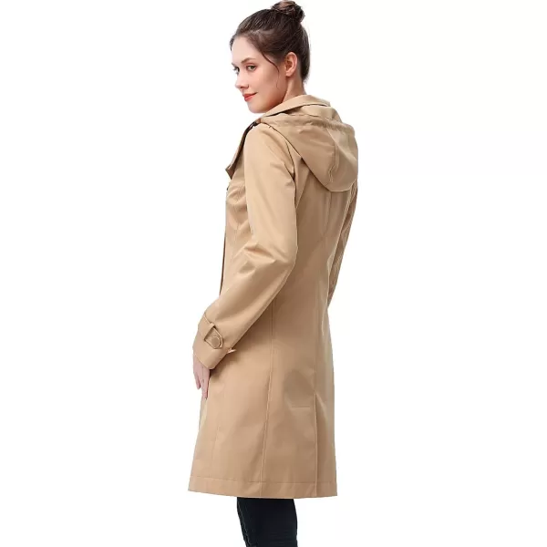 imageBGSD Women Amari Waterproof Hooded Trench Coat  Regular ampamp Plus SizeTan